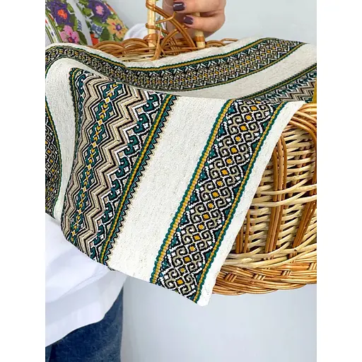 Комплект Великодній кошик Галичина із лляним рушником 70х30 см Рандеву та свічкою - фото 8