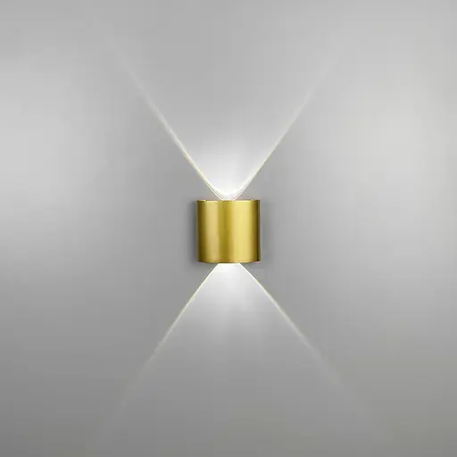 Світильник двосторонній на 2 лінзи у золотому корпусі 4000K IP 54 | Line F | Арт. W036/2 AB - фото 3