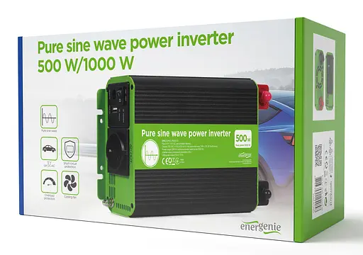 Автомобильный инвертор постоянного тока EnerGenie EG-PWC-PS500-01 с чистой синусоидой 12 В 500 Вт - фото 8