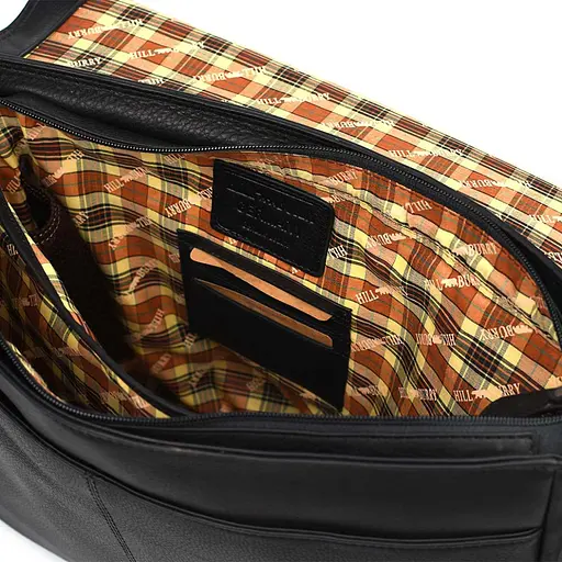 Кожаная мужская сумка через плечо Hill&Burry 40х30х16 см sum0025788 - фото 5