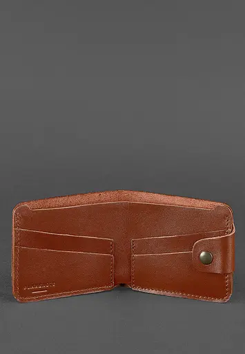 Шкіряне портмоне 4.3 світло-коричневе - фото 4