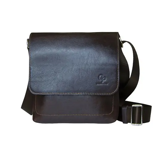 Шкіряна чоловіча сумка через плече GRANDE PELLE 24х24 см nsa0001289 - фото 1