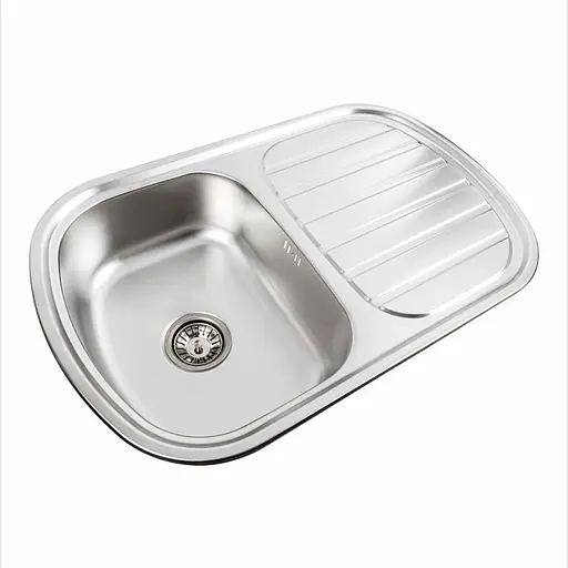 Кухонная мойка из нержавеющей стали Platinum декор 7749 (0,8/180 мм), Decor - фото 2