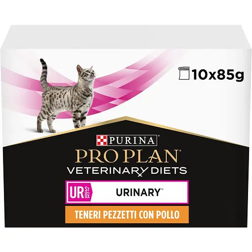 Уцінка. Вологий корм для котів Purina Pro Plan Veterinary Diets UR ST/OX Urinary з куркою 850 г (10 шт. x 85 г) (12308818)
