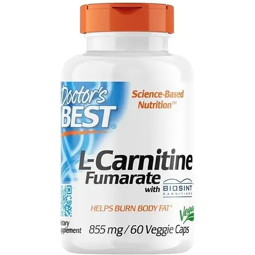 Жиросжигатель Doctor's Best L-Carnitine Fumarate 855 mg, 60 вегакапсул