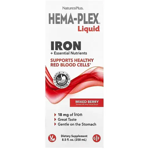 Железо в жидкой форме Natures Plus Hema-Plex, 250 мл - фото 1