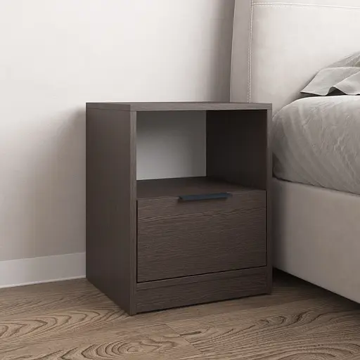 Тумба приліжкова Vays M-31 Венге Темний, з шухлядою та полицею, ЛДСП, 40х35х50 см - для спальні