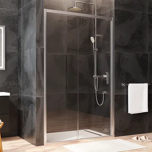 Душевые двери AM.PM Gem 120x195 см стекло прозрачное хром матовый W90UG-120-1S-195MT, прозрачный, хром матовый - фото 2