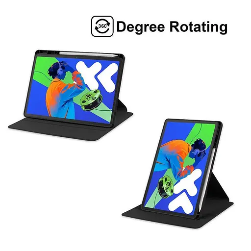 Чохол Lenovo Idea Tab Pro 12.7 2025 TPUCristal Pen holder 360 Чорний - фото 2