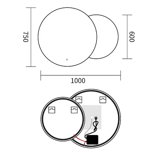 Дзеркало Mixxus Premium Topper MC01-100x75 MP6631 - фото 4