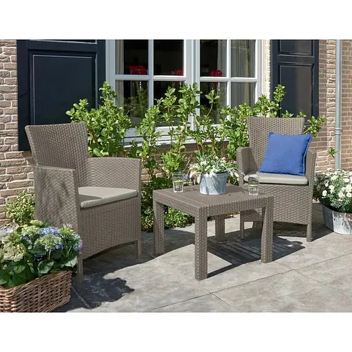 Комплект садових меблів Allibert Keter Rosario balcony set капучіно - пісок - фото 3