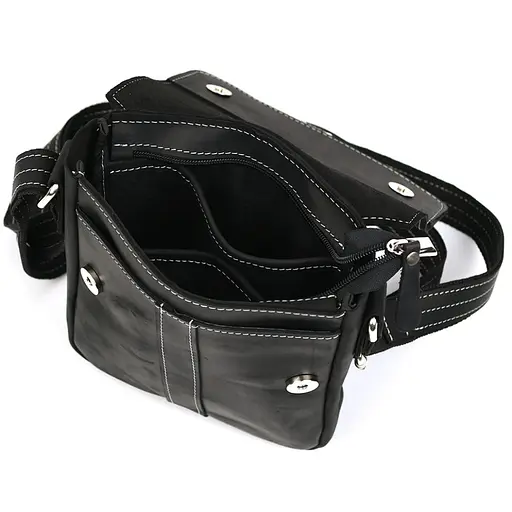 Небольшая мужская сумка через плечо кожаная LIMARY 22х18х5 см sum0028275 - фото 2