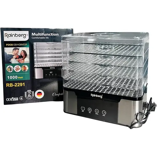 Электрическая сушилка для овощей и фруктов Rainberg RB-2291 Food Dehydrator Multifunction 1000W