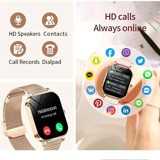 Годинник розумний наручний Smart Miami (Золотисті) - фото 9