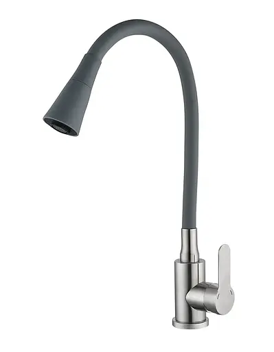 Змішувач для кухні Mixxus DAX-011 gray із силіконовим виливом MI6560 Нержавіюча сталь - фото 1