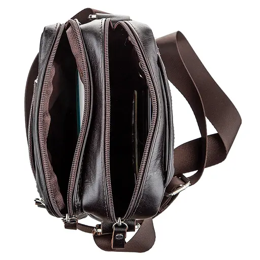 Чоловіча шкіряна сумка SHVIGEL 18х21х7,5 см sum0012474 - фото 4