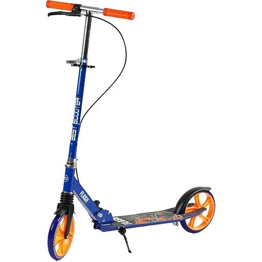 Самокат Best Scooter 88-102х54х12.5 см Черно-синий 000283574 - фото 1