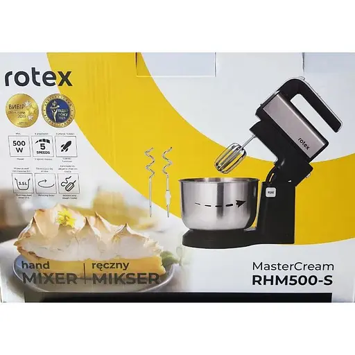 Стационарный миксер Rotex RHM500-S чаша из нержавеющей стали 3.5 л 500 Вт - фото 5