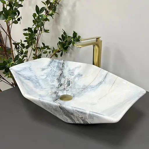 Умивальник VBI Venezia granit glossY накладний VBI-012404, Мармур - фото 1