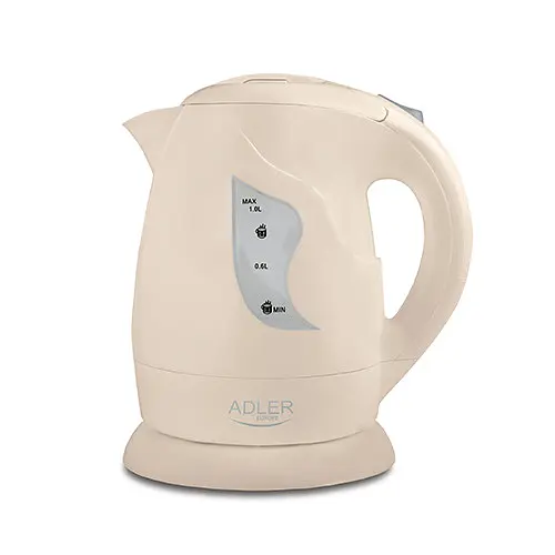 Электрочайник пластиковый Adler AD 08 b beije 1,0 литр - фото 1