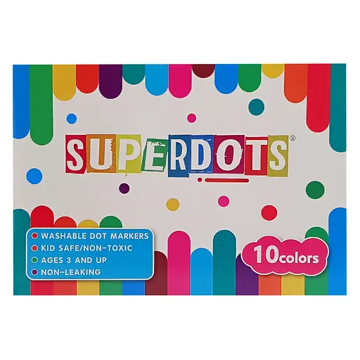 Детские точечные маркеры Bambi 35509, 10 цветов по 60 мл - фото 1