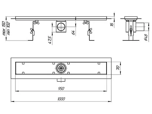Душовий трап Laris Piano 950 78000026 - фото 2