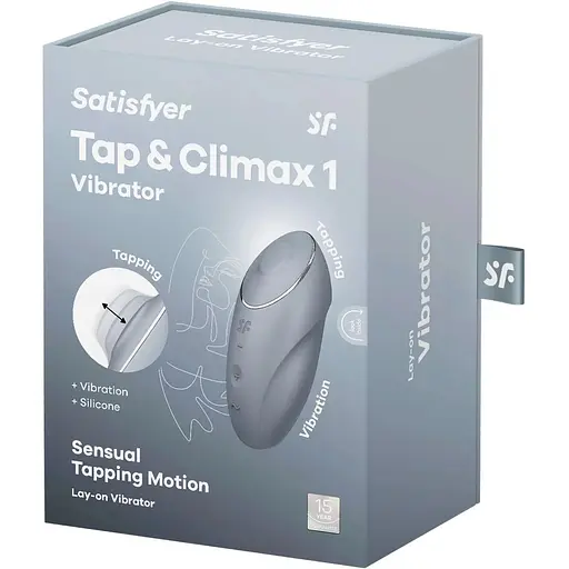 Вибратор Satisfyer Tap & Climax 1 Bluegrey - фото 8