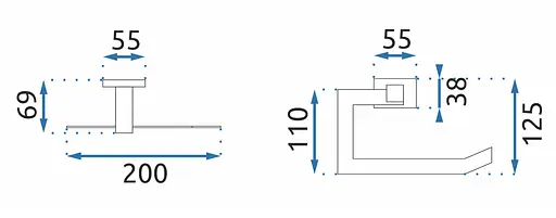 Тримач туалетного паперу Rea Erlo 4 black REA-80010 Чорний - фото 4
