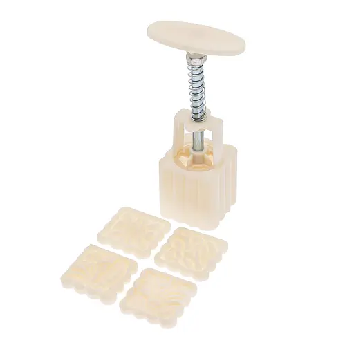 Плунжер кондитерський для печива та мастики квадрат + 4 насадки, Kitchen Master Білий 85917 - фото 1