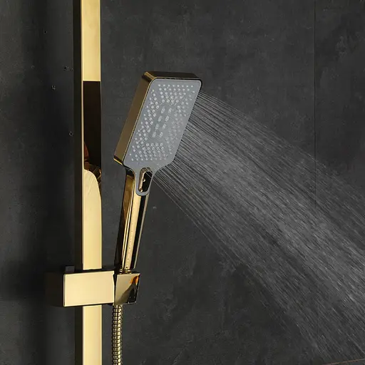 Душевая система Gappo G2407-3, излив - переключатель на лейку, 3-функции, золото, Золотой - фото 7