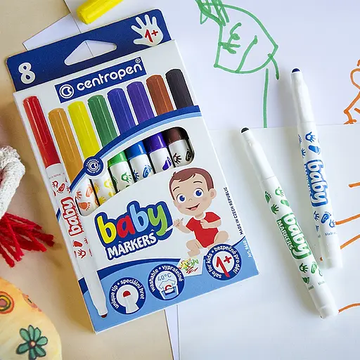 Набор фломастеров Centropen Baby 8660, 8 шт. (8660/08) - фото 5