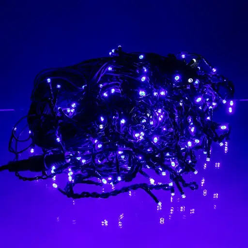 Вулична гірлянда Бахрома GarlandoPro 20 м 335 LED чорний дріт Синій 20MBBL