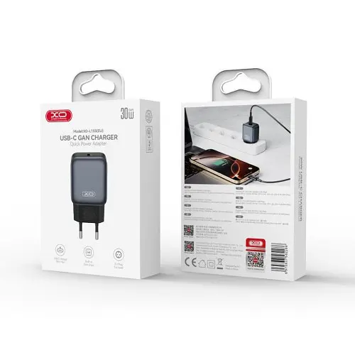 Сетевое зарядное устройство для XO L155(EU) PD30W 1USB-C fast charger Черный - фото 5