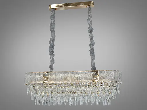 Елітна новинка, кришталева люстра овальної форми,10 ламп, золото - фото 1