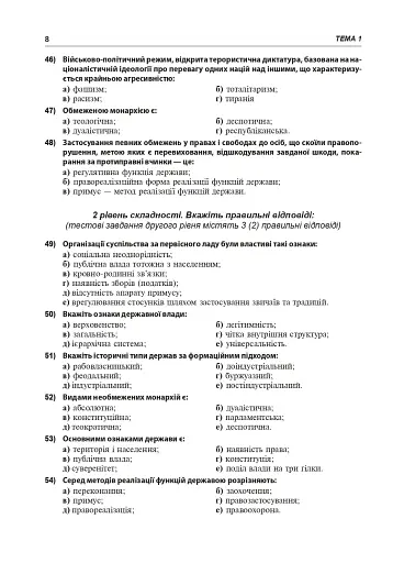 Правознавство. Збірник різнорівневих тестових завдань. 10 клас - фото 9