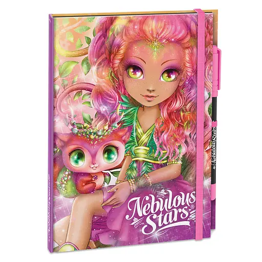 Блокнот черные листы Делюкс Хазелия Nebulous Stars 11583-2 с ручкой - фото 1