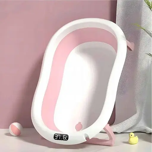 Детская ванночка Kanzaa Pink с подушкой, термометром - фото 3