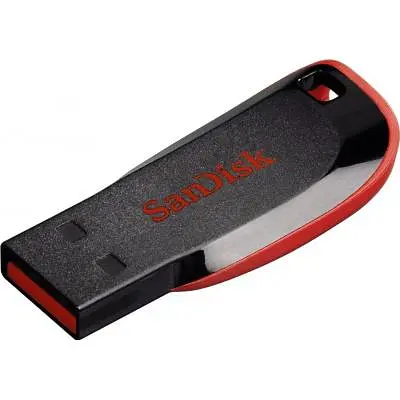 USB флеш накопичувач SanDisk 64GB Cruzer Blade Black/red USB 2.0 SDCZ50-064G-B35 - фото 3