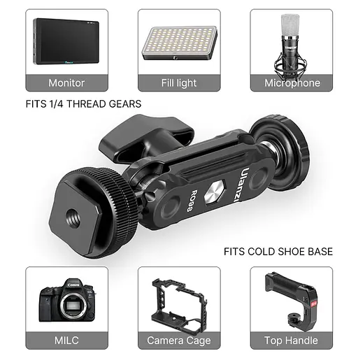 Шарнірне кріплення Ulanzi R098 Double Ball Heads with Code Shoe Mount (UV-2954 R098) - фото 7