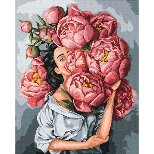 Картина по номерам В облаке пионовMykhailyshyna Daria Brushme 40x50 см разноцветная 000221171
