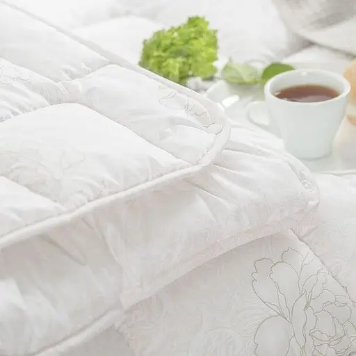 Ковдра Ideia 4 Сезона зима-літо Антиалергенне волокно Дві ковдри Біла троянда140х210 см (8-7939*002) - фото 6