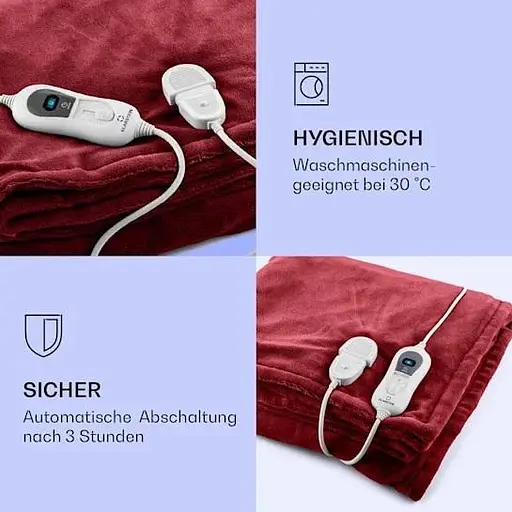 Электроодеяло Klarstein Dr.Watson XL 120 Вт (10031657) Красный - фото 6