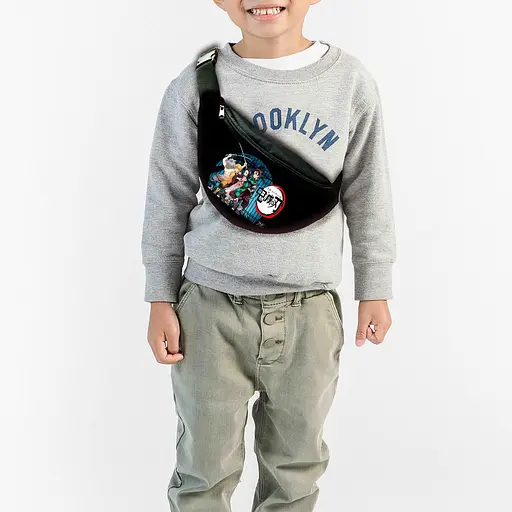 Сумка-бананка дитяча Клинок, що розсікає демонів, Аніме 32х15см, через плече для хлопчика (00295)