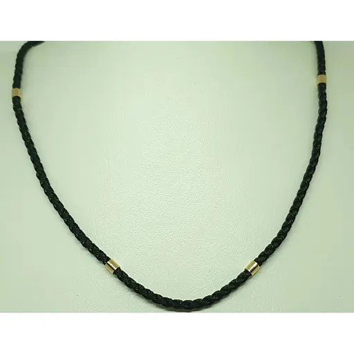 Ювелірний шовковий шнурок Tango з золотими вставками. 950093 55 - фото 2