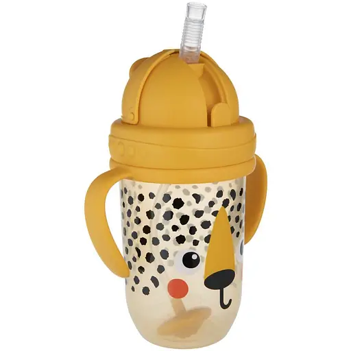 Кружка непроливайка Canpol babies BabiesBoo с трубочкой и утяжелителем 270 мл гепард (56/617_ora) - фото 3
