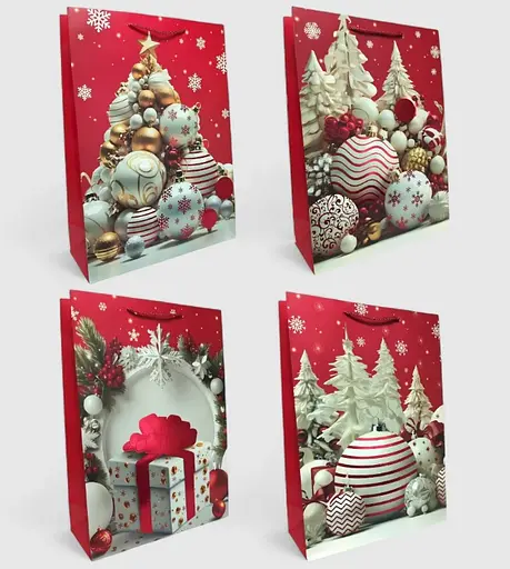 Подарунковий пакет "N year" 31х42х12см, набір з 4-х штук bl2502-434