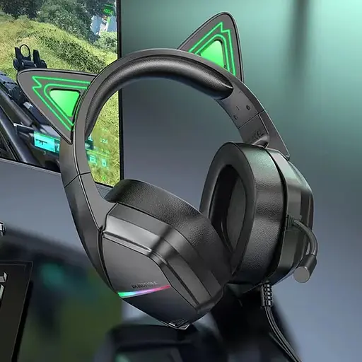 Накладні навушники Borofone BO106 Cute cat (USB+3.5mm/2m) Elf Cat - фото 3