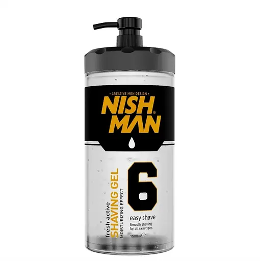 Гель для гоління Nishman Shaving Gel No.6 Easy прозорий 1500 мл  - фото 1