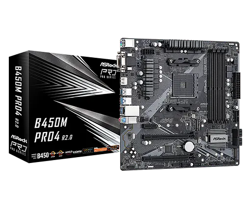 Материнська плата ASRock B450M Pro4 R2.0 Socket AM4 (B450M Pro4 R2.0)