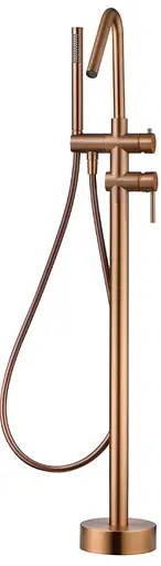 Підлоговий змішувач для ванни Imex Corcega PVD матове рожеве золото BBECO1/ORC Теплий захід - фото 1